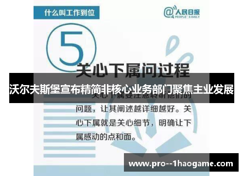 沃尔夫斯堡宣布精简非核心业务部门聚焦主业发展 沃尔夫斯堡宣布精简非核心业务部门聚焦主业发展